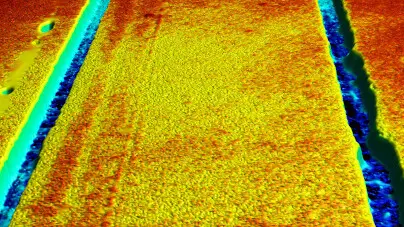 Schichtdickenmessung an einer beschichten Oberfläche