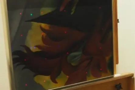 MDE Multipoint Data Evaluation multiple laser spots on canvas painting 