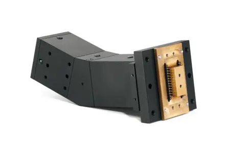 Polychromator assembly of a Polytec OEM NIR spectrometer with mounted detector board