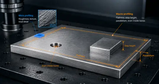 Macro vs micro surface profiler measurement