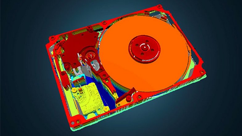 Inspecting steps and height in a topography scan of a HDD hard disk drive Inspecting steps and height in a topography scan of a HDD hard disk drive
