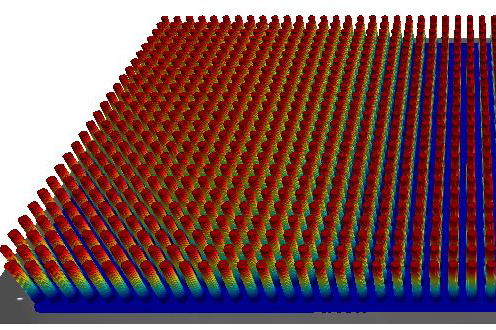 3D profile of a ball grid array pitch measured with optical surface metrology