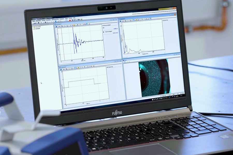 VibroOne laser vibration sensor with HD+ camera for precise targeting and test documentation VibroOne laser vibration sensor with HD+ camera for precise targeting and test documentation