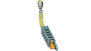 Elongation process in a steel or aluminum mill with in-line laser sensors Elongation process in a steel or aluminum mill with in-line laser sensors