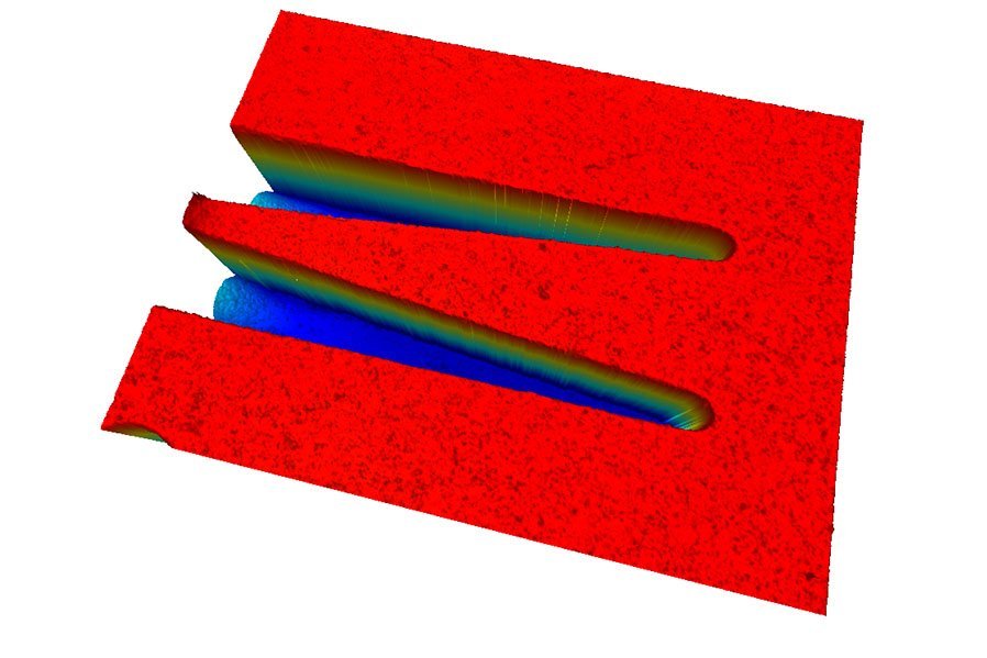 片上实验室的三维拓扑结构分析 Analysis of the 3D topography of a lab-on-a-chip