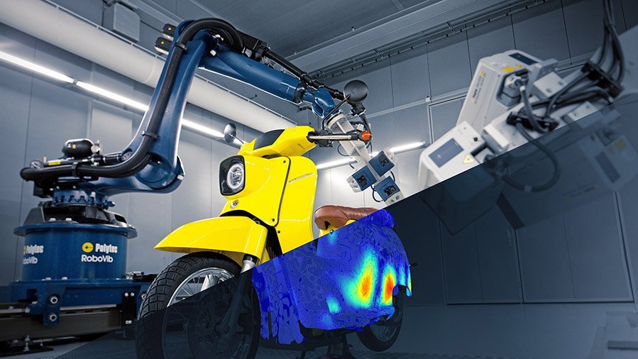 Vibration measurement as a service: here, a deflection shape analysis on an e-scooter Vibration measurement as a service: here, a deflection shape analysis on an e-scooter