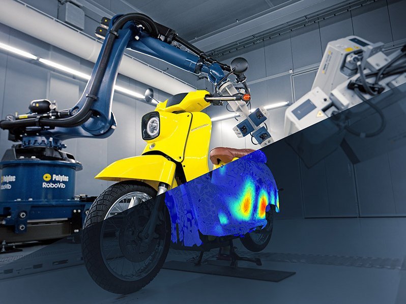 Vibration measurement as a service: here, a deflection shape analysis on an e-scooter Vibration measurement as a service: here, a deflection shape analysis on an e-scooter