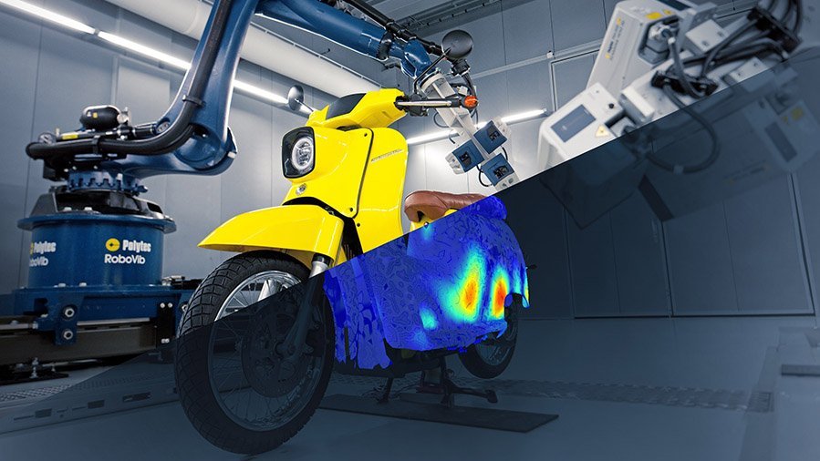 Vibration measurement as a service: here, a deflection shape analysis on an e-scooter Vibration measurement as a service: here, a deflection shape analysis on an e-scooter