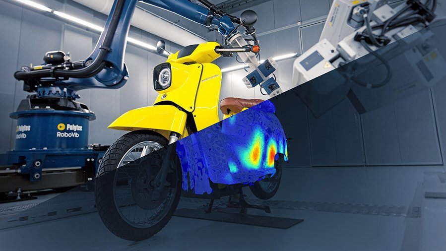 Vibration measurement as a service: here, a deflection shape analysis on an e-scooter Vibration measurement as a service: here, a deflection shape analysis on an e-scooter