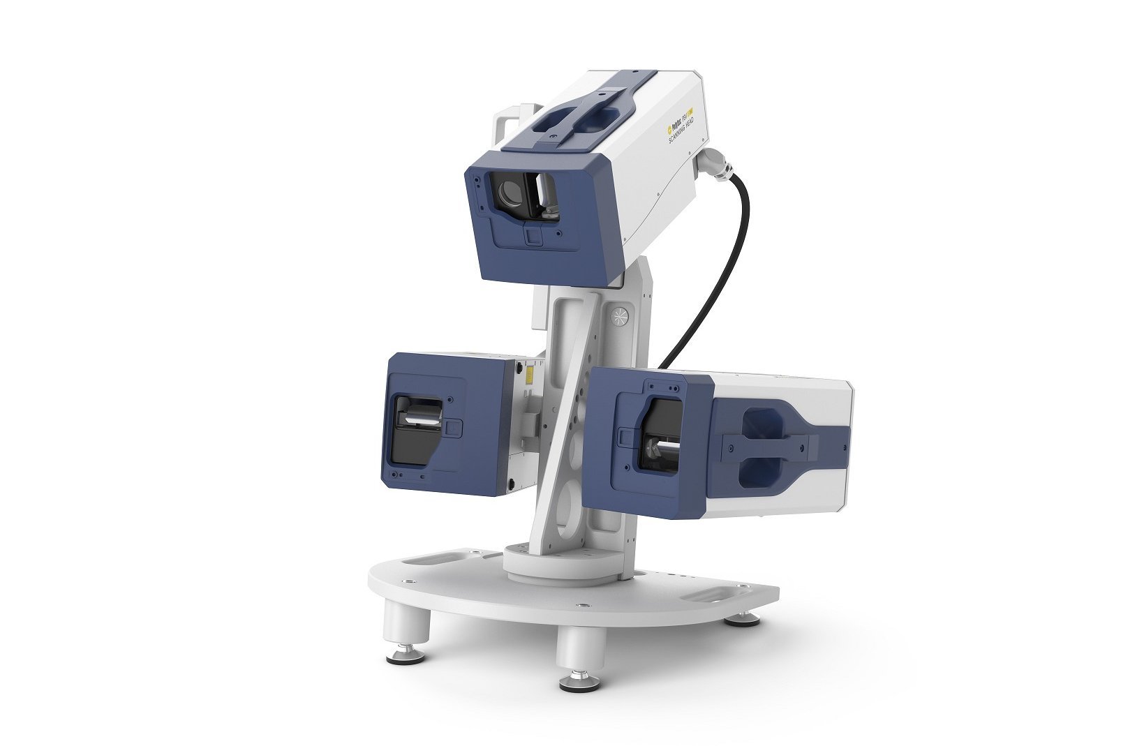 PSV QTec 3D Scanning Vibrometer with PSV-A-T34 stand for compact test setups PSV QTec 3D Scanning Vibrometer with PSV-A-T34 stand for compact test setups