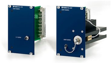 Power supplies and fiber-coupled light sources as plug-in units for a 19” housing Power supplies and fiber-coupled light sources as plug-in units for a 19” housing