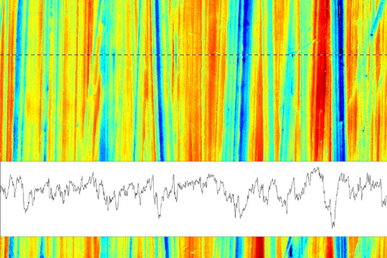 Mesure de la rugosité de surface avec une résolution de l'ordre du nm d'une pièce métallique rectifiée Mesure de la rugosité de surface avec une résolution de l'ordre du nm d'une pièce métallique rectifiée