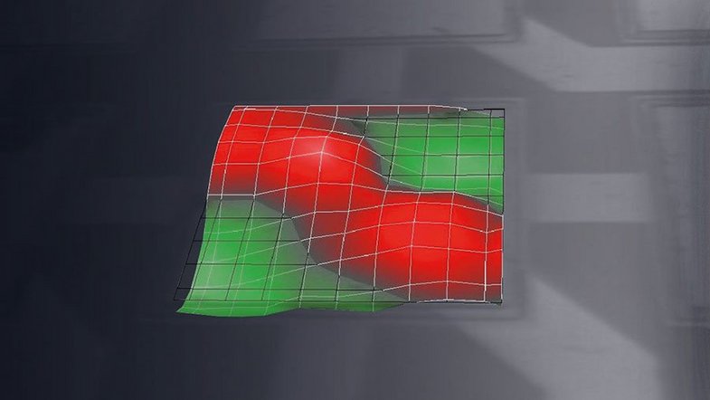 Ultrasonic transducer deflection shape measurement