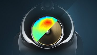 Acoustics testing - deflection shape of a speaker membrane Acoustics testing - deflection shape of a speaker membrane