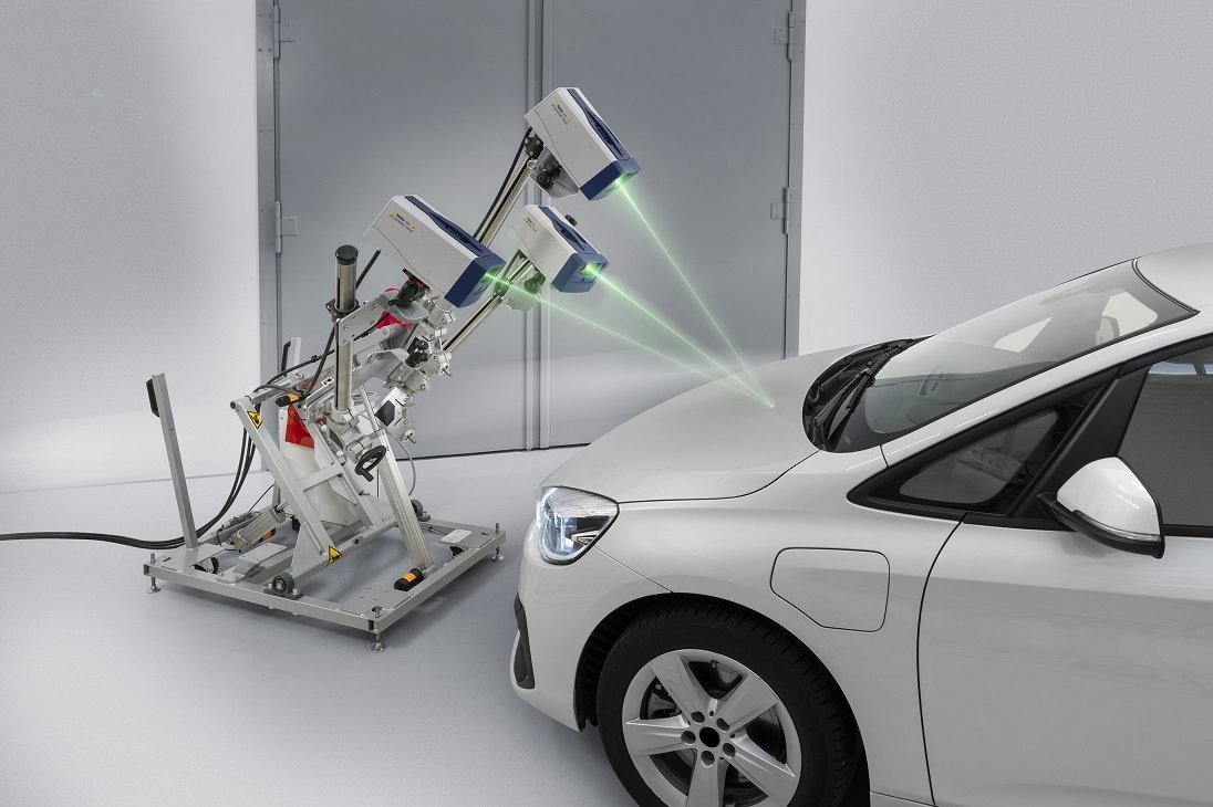 PSV QTec 3D vibration measurement system mounted on PSV-A-T51 test stand for NVH analysis PSV QTec 3D vibration measurement system mounted on PSV-A-T51 test stand for NVH analysis
