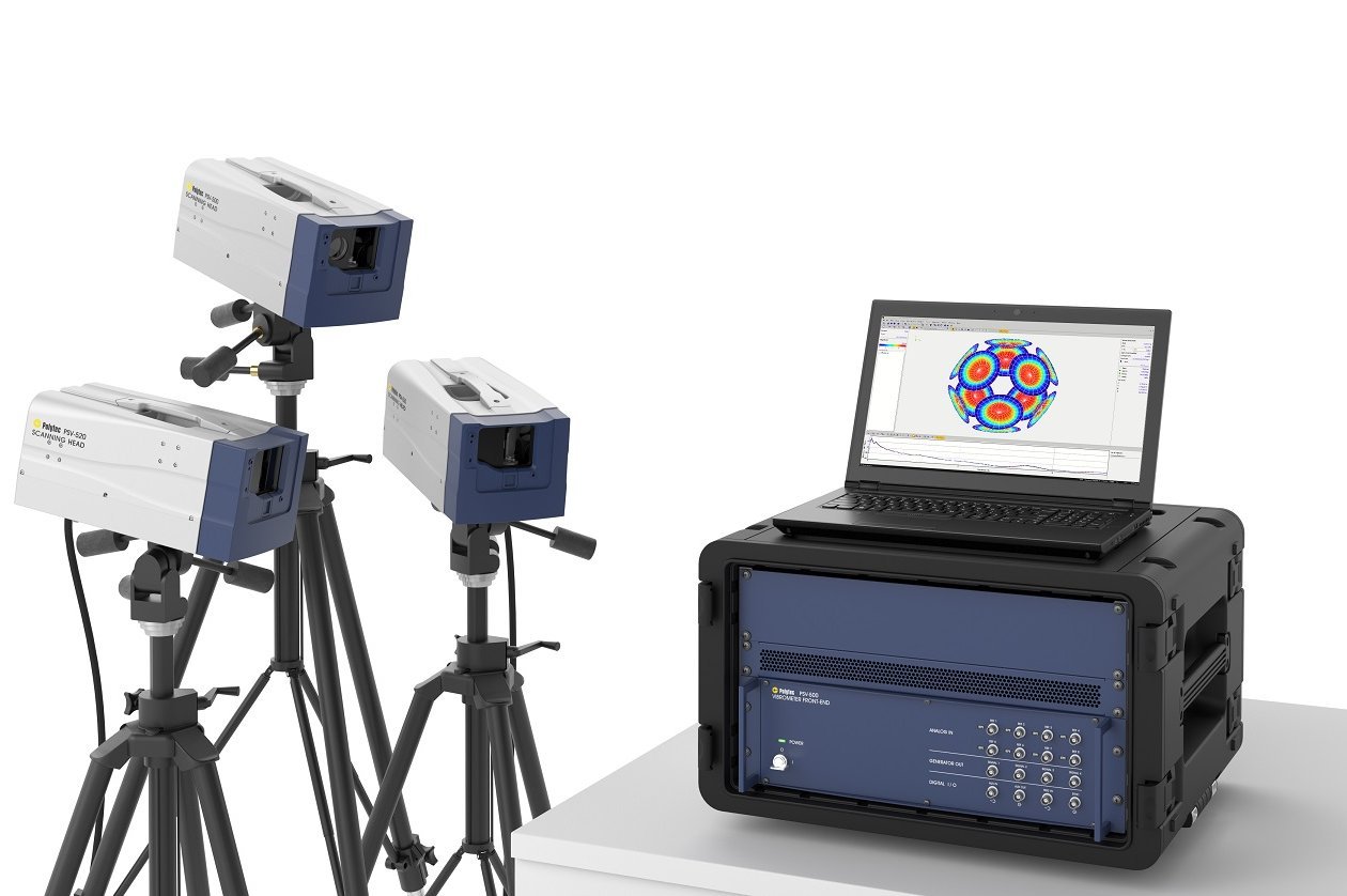 PSV-500-3D Scanning Vibrometer with laptop and compact rack PSV-500-3D Scanning Vibrometer with laptop and compact rack