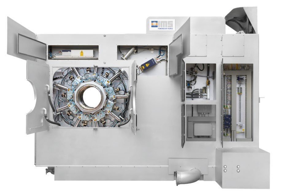 Combined measurement of rotational and forward speed during pipe wall thickness measurement with integrated laser sensors Combined measurement of rotational and forward speed during pipe wall thickness measurement with integrated laser sensors, measurement system by IMS Messsysteme GmbH