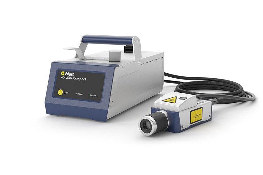 VibroFlex Compact laser vibration sensor with optional HD camera and microscope objectives for microstructure analysis or in-line inspections VibroFlex Compact laser vibration sensor with optional HD camera and microscope objectives for microstructure analysis or in-line inspections