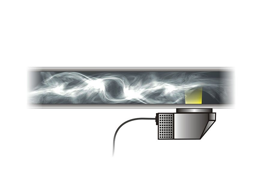 Contact sensor head for analytics in pipelines Contact sensor head for analytics in pipelines