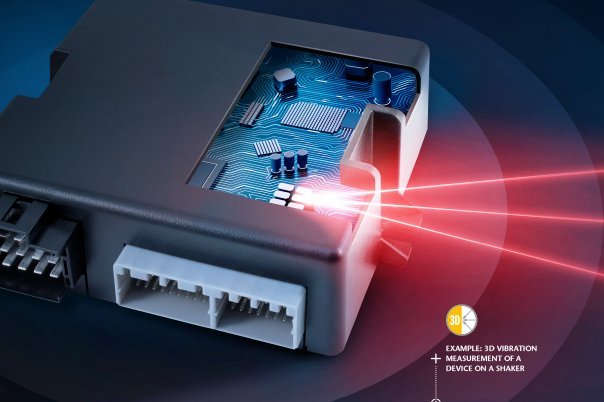 Testaufbau zur 3D-Schwingungsanalyse auf einem Shaker Testaufbau zur 3D-Schwingungsanalyse auf einem Shaker
