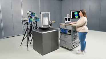 VibroScan QTec 3D - Modal test rack setup VibroScan QTec 3D - Modal test rack setup