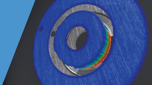 Areal 3D surface topography of a piezo injector Areal 3D surface topography of a piezo injector