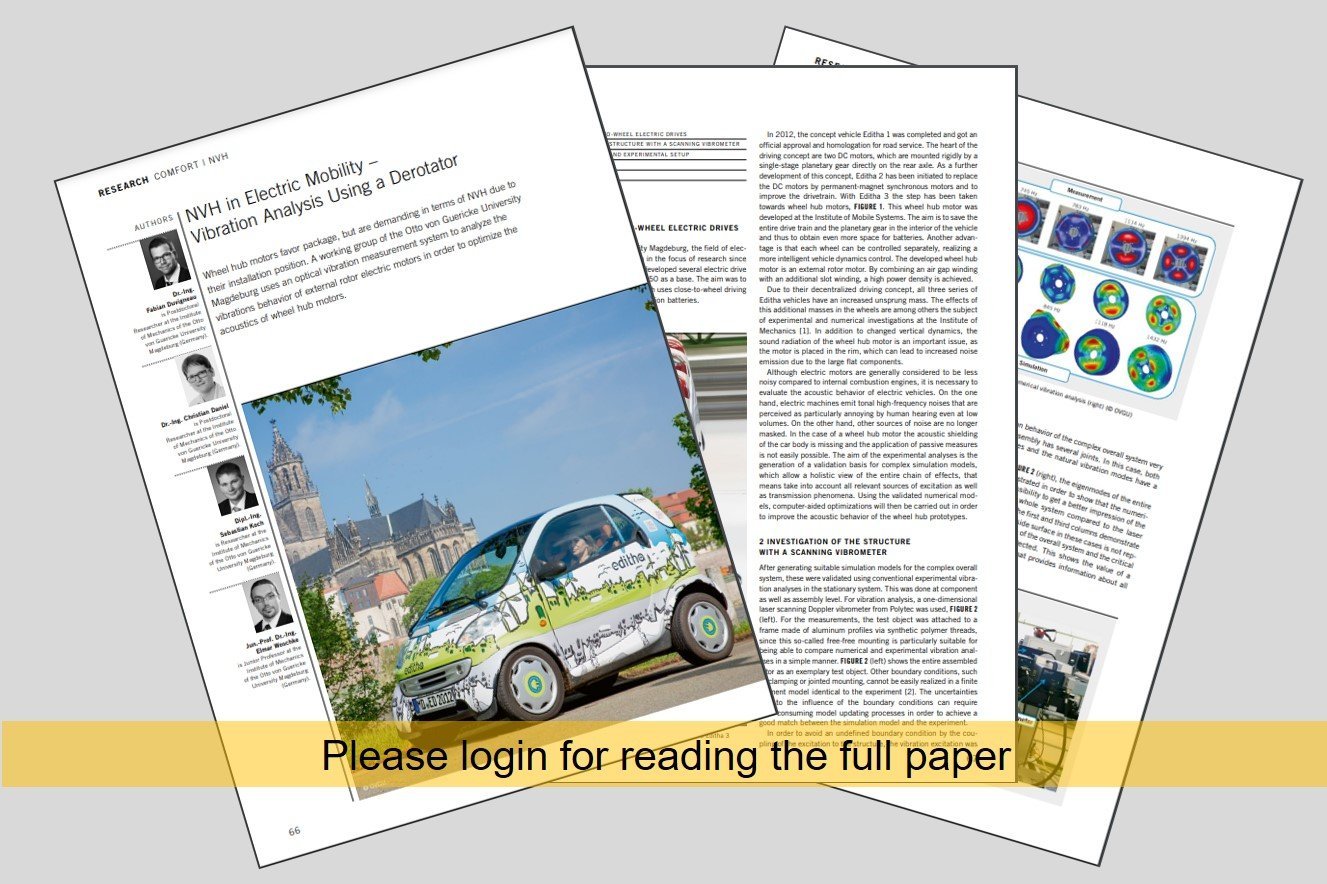 Article sur les tests et analyses NVH sur les moteurs de moyeu de roue d'un véhicule électrique (identifiez-vous pour lire l'article complet) Article sur les tests et analyses NVH sur les moteurs de moyeu de roue d'un véhicule électrique (identifiez-vous pour lire l'article complet))
