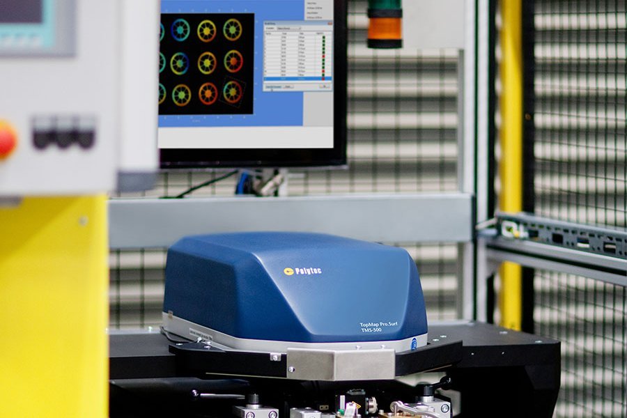Pass-fail analysis using surface metrology in a production line Pass-fail analysis using surface metrology in a production line