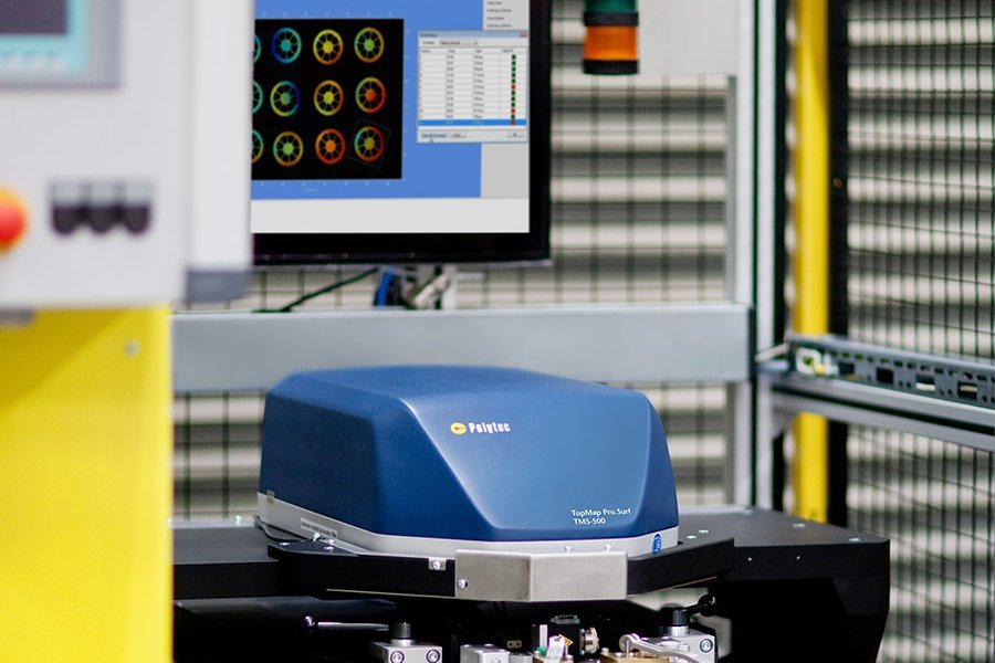 Pass-fail analysis using surface metrology in a production line Pass-fail analysis using surface metrology in a production line