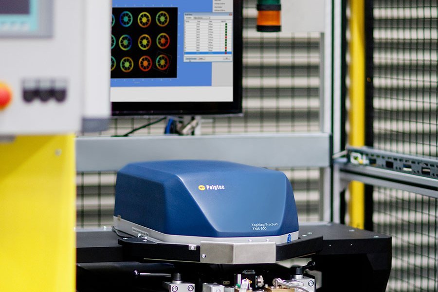 Pass-fail analysis using surface metrology in a production line Pass-fail analysis using surface metrology in a production line