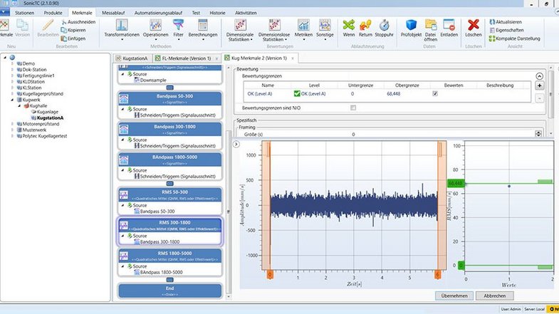 Set and manage individual range limits for each type of product inspection
