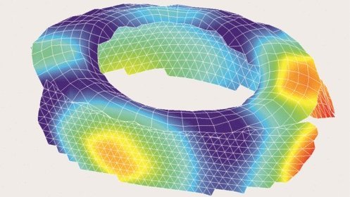 Operational deflection shape rolling tire