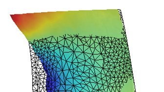 Deflection shape of a turbine blade