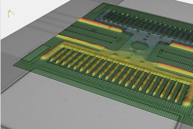 Full-field, optical vibration analysis of a combdrive at 6.8 kHz Inspecting the dynamic behaviour during MEMS manufactring, here of a combdrive