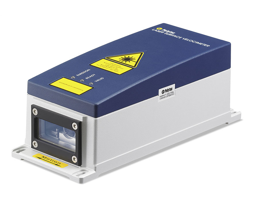 Non-contact laser sensor LSV-1000 from Polytec measures speed and length in industrial manufacturing processes Non-contact laser sensor LSV-1000 from Polytec measures speed and length in industrial manufacturing processes