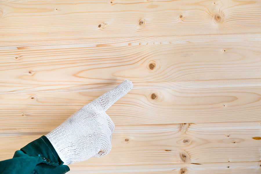 Indication of potential defect position at sawn timber Indication of potential defect position at sawn timber