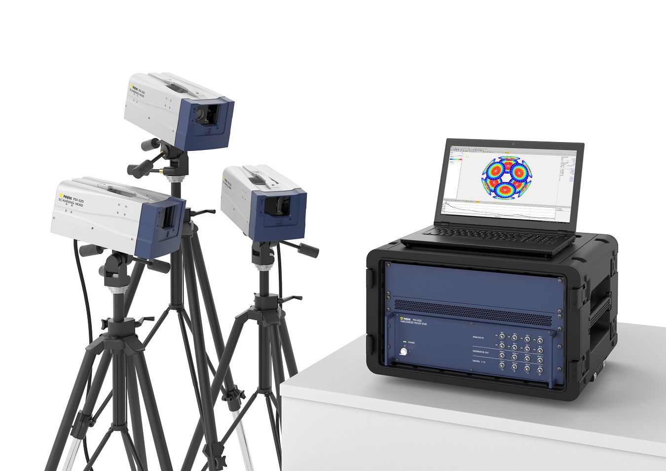 PSV-500-3D Scanning Vibrometer with laptop and compact rack PSV-500-3D Scanning Vibrometer with laptop and compact rack